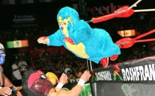 Kemonito, en plena lucha.