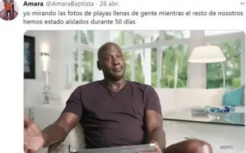 Meme sobre la serie de Jordan: ‘The Last Dance’. Foto: archivo particular.