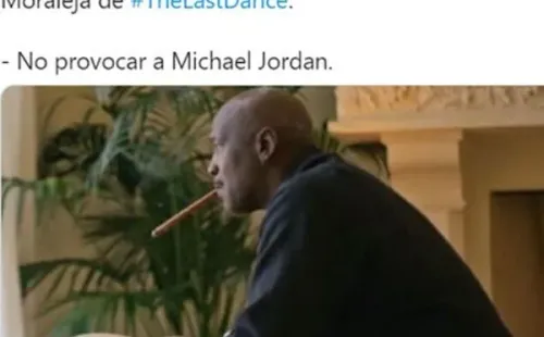 Meme sobre la serie de Jordan: ‘The Last Dance’. Foto: archivo particular.
