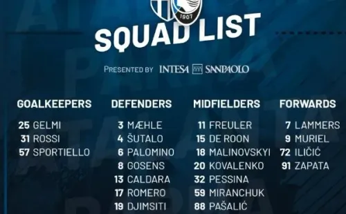 Foto: Twitter oficial del Atalanta.