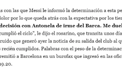 Recorte de La Nación.