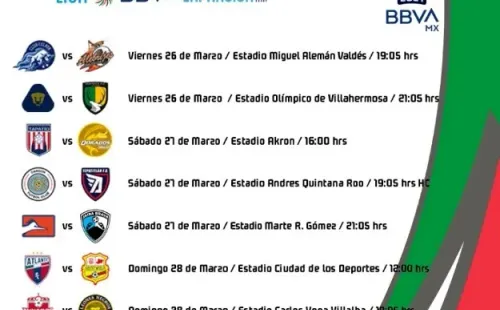 Foto: Twitter oficial de la Liga de Expansión MX.