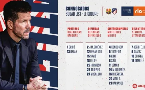 Foto: Twitter oficial de Atlético Madrid.