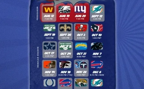 El calendario de New England Patriots NFL 2021