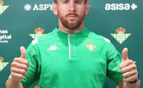 Otro de los memes que salió fue el del argentino siendo presentado con la camiseta del Real Betis, equipo que en las recientes temporadas en España ha sido protagonista.