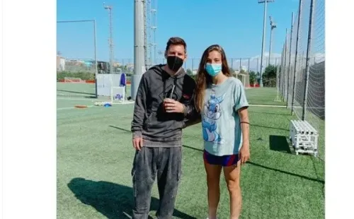 Con Messi, uno de sus referentes junto con Marta.