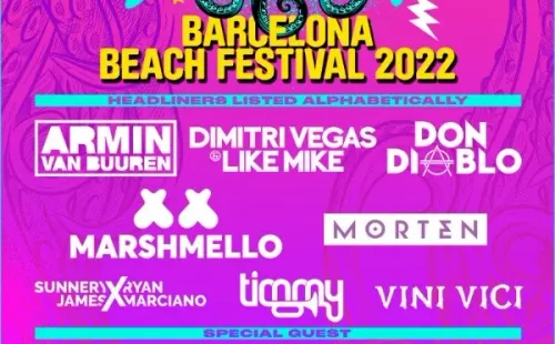 El Line up del festival.