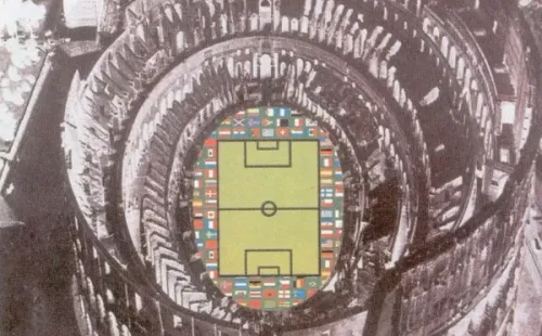 Así fue el cartel del Mundial deItalia.