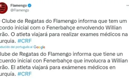 Twitter de Flamengo.