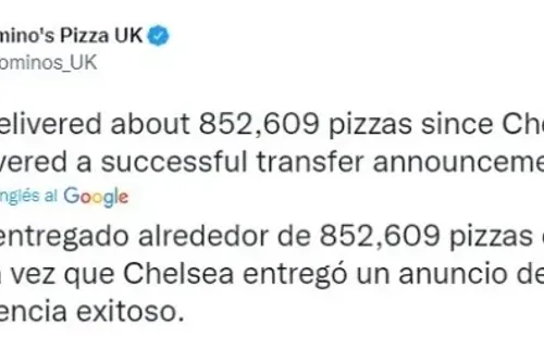 Domino´s y su tweet sobre Chelsea.