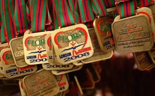 La imagen del corazón presente desde los inicios de esta carrera con fines benéficos (Getty Images)