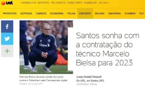 Artículo de UOL Esporte.