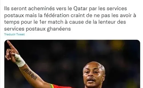 Información de periodista sobre Ghana. Twitter.