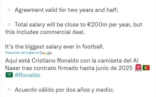 La información de Romano. Twitter.