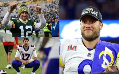 Aaron Rodgers, Josh Allen y Matthew Stafford: Getty