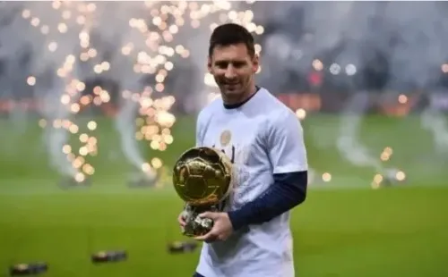 El homenaje del PSG a Lionel Messi en diciembre del 2021 por la obtención de su séptimo Balón de Oro.