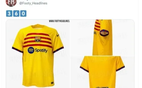 Uniforme de Barcelona. Twitter.