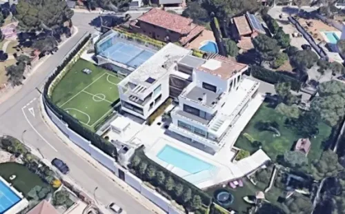 La casa de Lionel Messi en Barcelona.