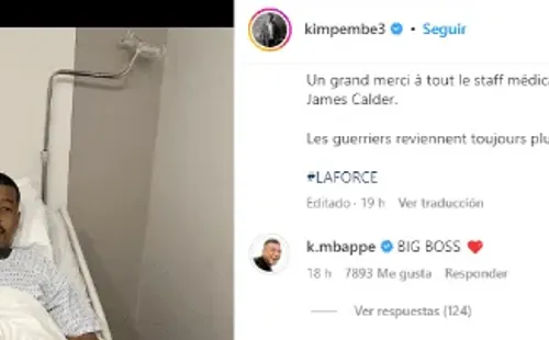 La publicación de Presnel Kimpembe que le comentó Kylian Mbappé.