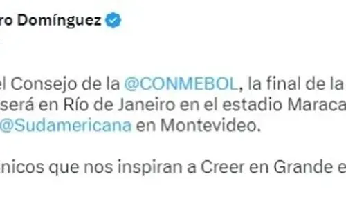 Anuncio de Domínguez. Twitter.