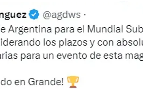 Alejandro Domínguez se refirió a la candidatura que presentó Argentina y Conmebol a FIFA para el Mundial Sub 20 2023.