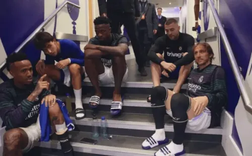 La foto de Joao Félix con los jugadores del Real Madrid que desató la polémica.