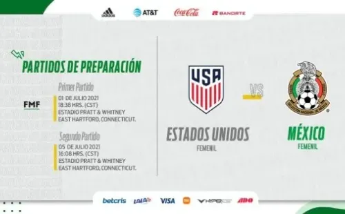 El cronograma de la Selección de México de fútbol femenil. (Foto: Twitter Selección Nacional de México Femenil).