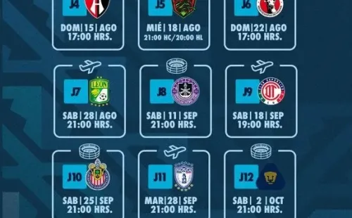 Así será el calendario de América en la próxima campaña.