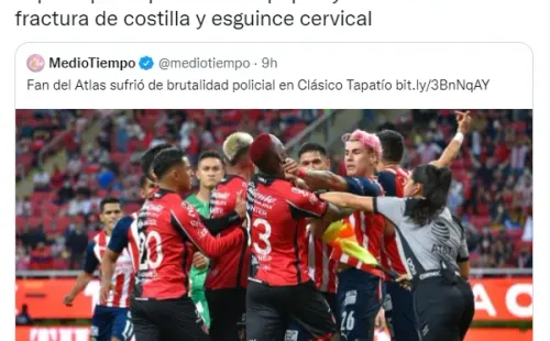 El reporte del periodista de    Mediotiempo(Twitter).