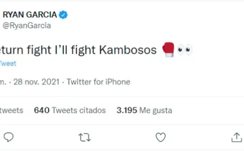 Ryan Garcia desafió a George Kambosos