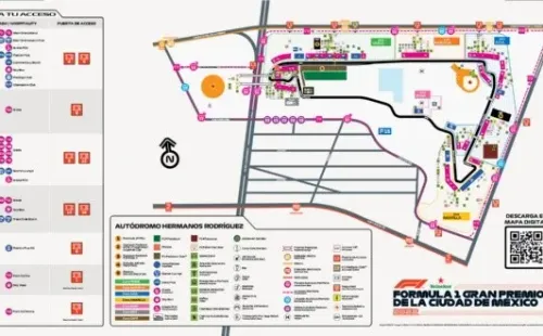Las ubicaciones y servicios del Gran Premio de México 2022 (Foto: Web GP México)
