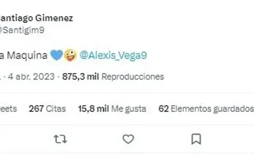 Foto: TW / Santiago Giménez