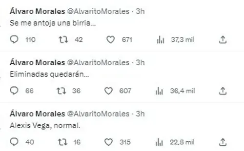 Así se burló Álvaro Morales sobre Chivas. (Foto: TW / @AlvaritoMorales)