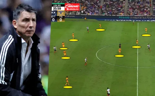 Nahuel Guzmán saludó uno por uno a los jugadores de Rayados (Capturas)