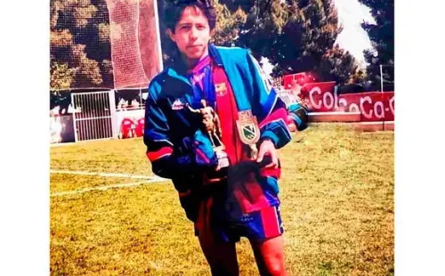 Roberto Merino y su recuerdo con el Barcelona.   