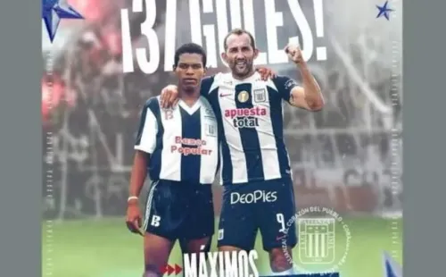 Rosinaldo Lopes compartió la imagen de Alianza Lima que anuncia que igualaron su récord.   