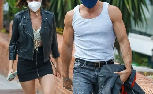 Úrsula y Miguel Ángel en los primeros rodajes. Foto: (HOLA España)