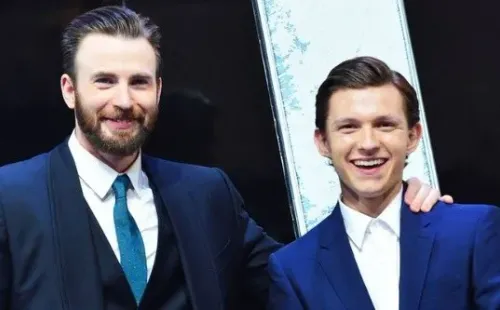 Chris Evans y Tom Holland.