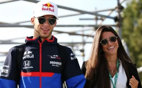 El francés Gasly y su pareja, la estudiante de ingeniería aeroespacial, Masetti Zannini (Gety Images)