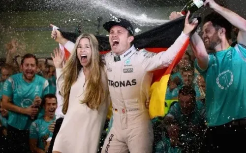 Uno de los momentos más importantes en la pareja que, desde hace años, forman Sibold y Rosberg (Getty Images)