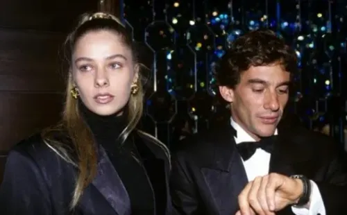 Antes del trágico accidente que le quitó la vida, Senna estaba en pareja con la modelo Adriane Galisteu (Getty Images)