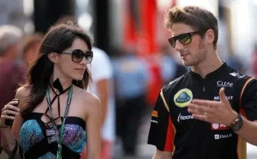 El amor entre Marion Jolles y Grosjean nació en los pasillos de los autódromos (Getty Images)