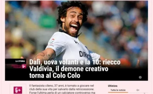 La Gazzetta dello Sport – Destacó el retorno de Valdivia | Foto: Captura