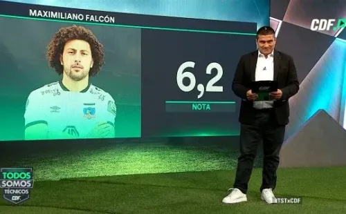 Maximiliano Falcón fue evaluado como el mejor de la cancha | Foto: captura