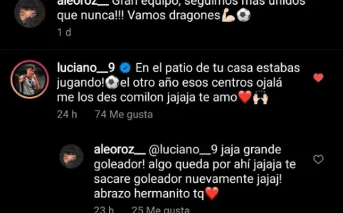 La amistosa conversación entre Arriagada y Oroz. | Foto: Captura.