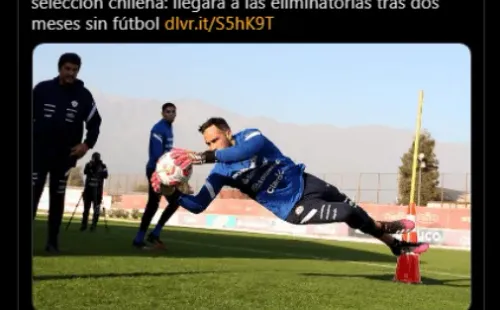 La respuesta de Claudio Bravo en su Twitter personal. | Foto: Captura.