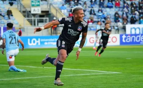 Parraguez festeja su gol en Rancagua. (Foto: Guillermo Salazar)