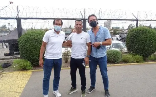 El Rambo llegó al Monumental con Leonel Herrera y Agustín Salvatierra.