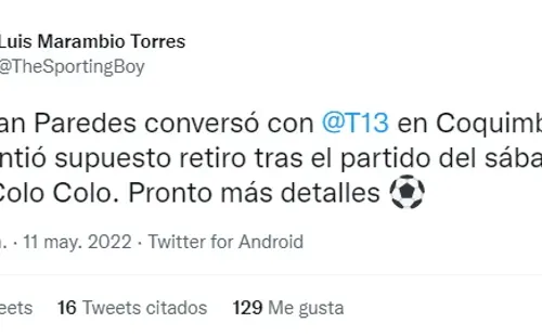 Por ahora Esteban Paredes descartó la idea del retiro. | Foto: Captura.