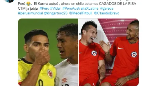La sutil reacción de Vidal en Twitter. | Foto: Captura.